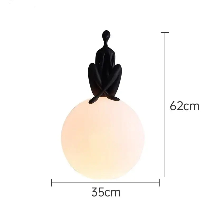 White Humanoid Table Lamp