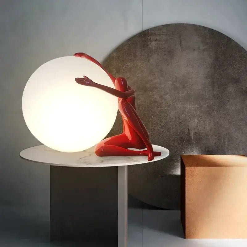 White Humanoid Table Lamp