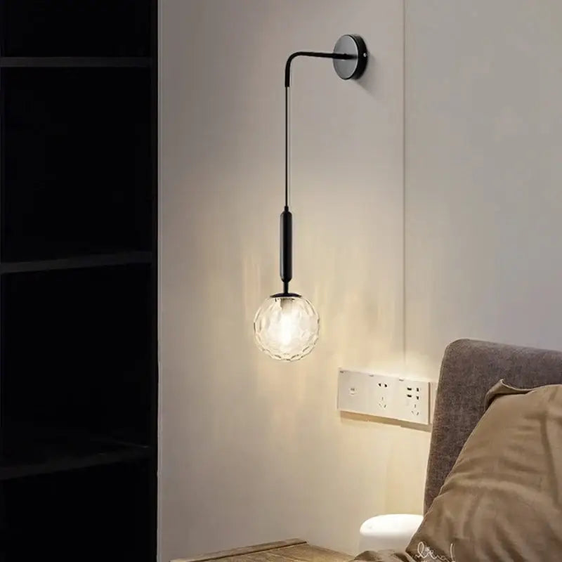 Brass Glass Wall Sconce with Frosted Shade