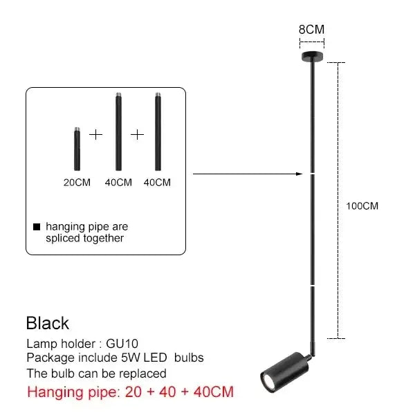 Black Chandelier Pendant Light