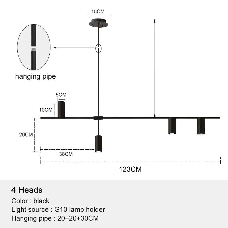 Black Chandelier Pendant Light