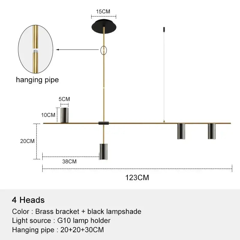 Black Chandelier Pendant Light