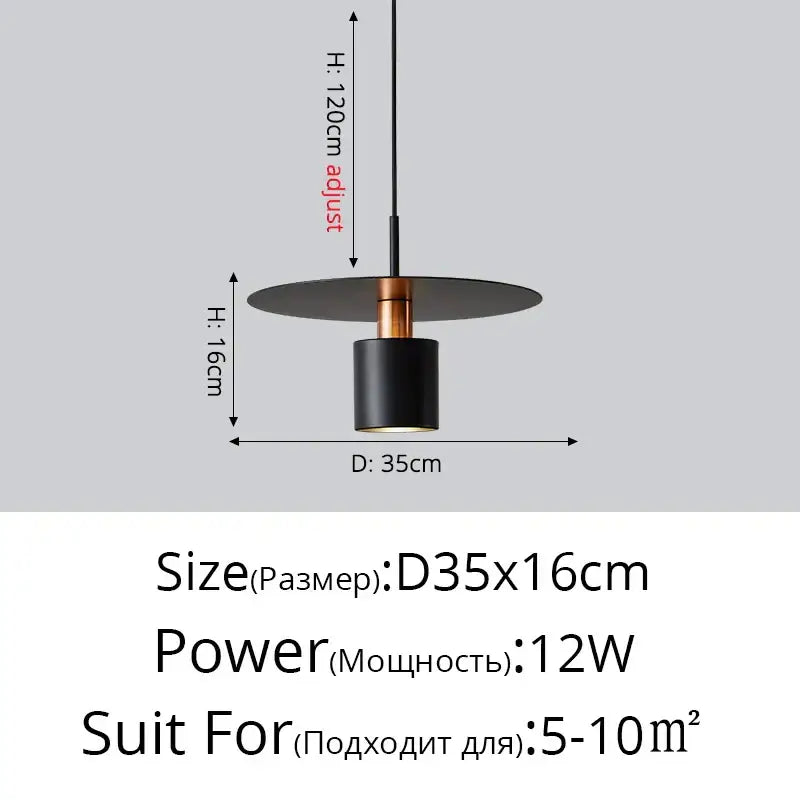 Black Copper LED Chandelier