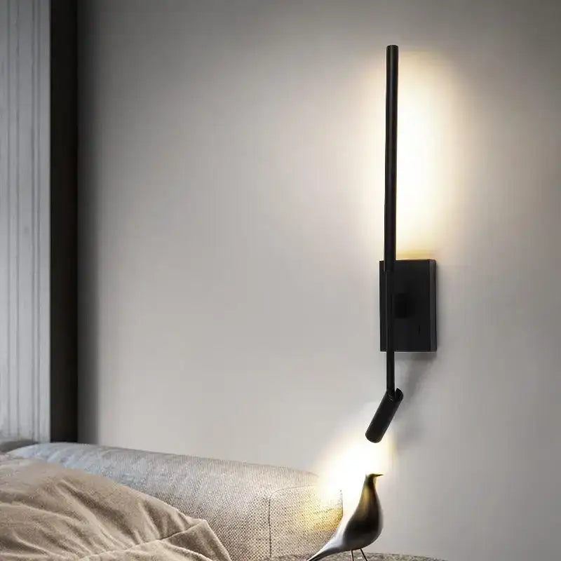 Black Adjustable LED Wall Lamp Antique Copper Option