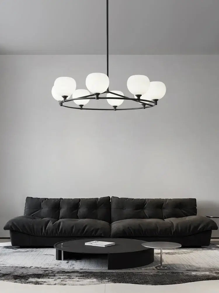Black Copper Glass Chandelier