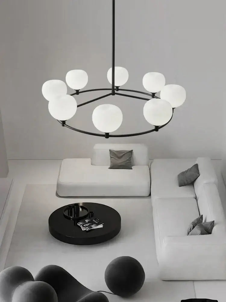 Black Copper Glass Chandelier