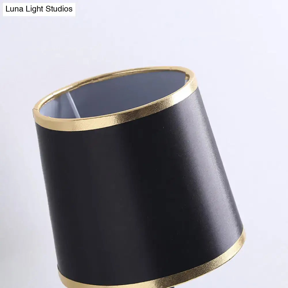 Black Flaxen Cone Wall Sconce