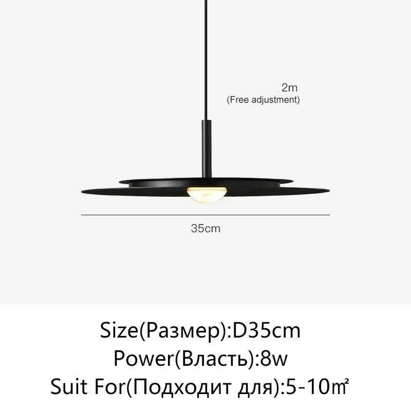 Black Saucer LED Chandelier