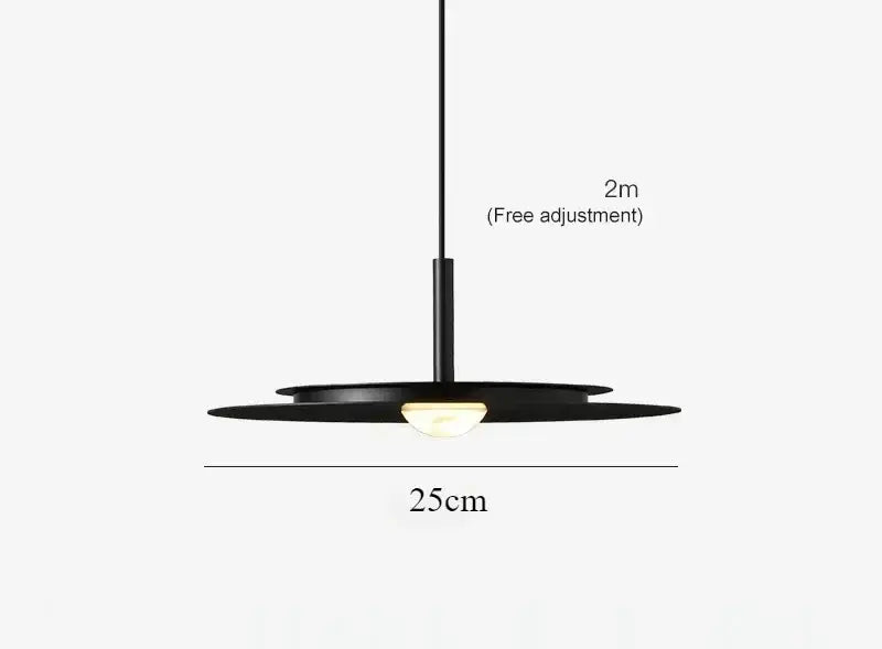 Black Saucer LED Chandelier