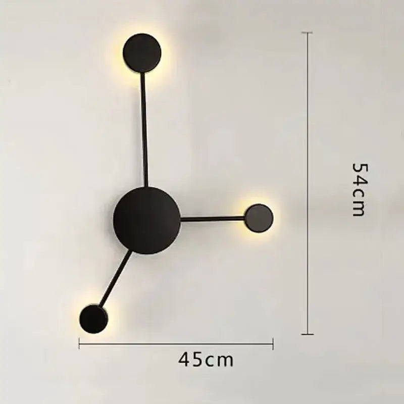 Black LED Geometry Wall Light