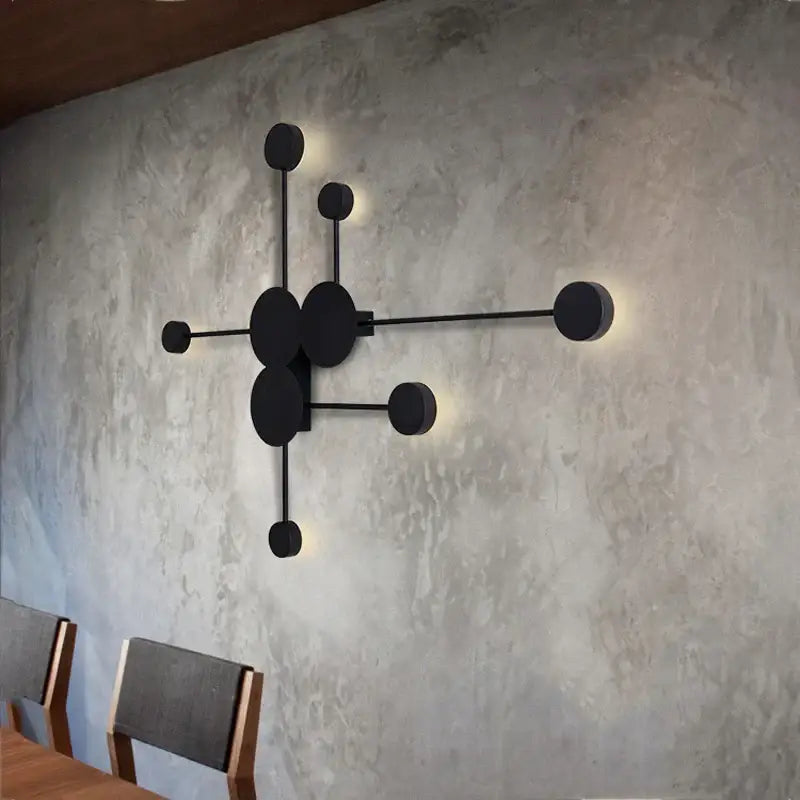 Black LED Geometry Wall Light