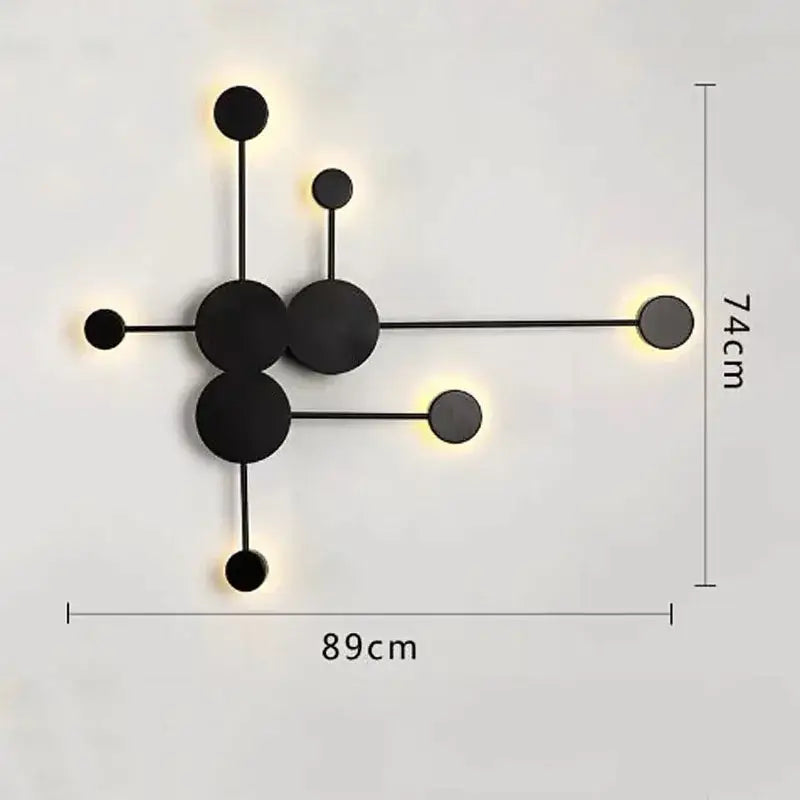 Black LED Geometry Wall Light