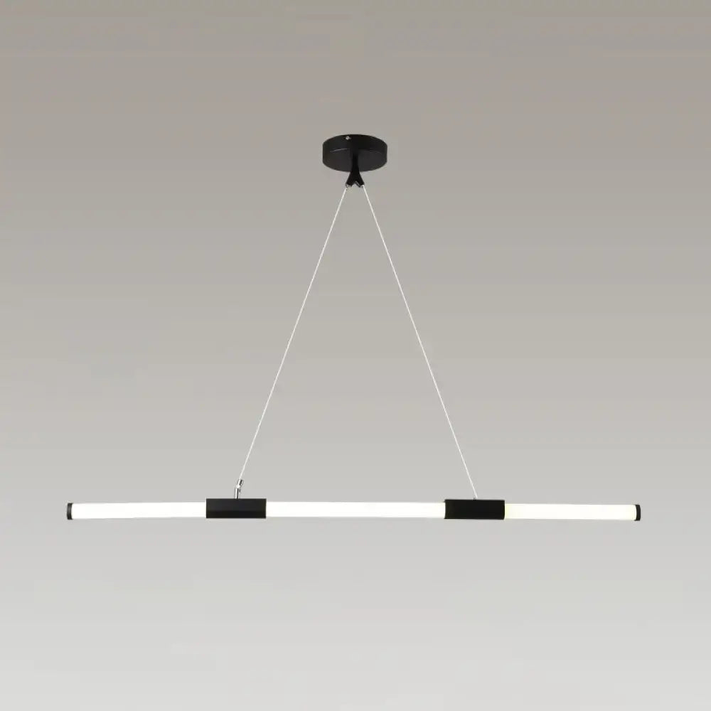 Black Glass Tube Pendant