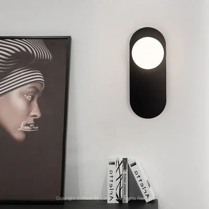 Black Gold Glass Bedroom Sconce