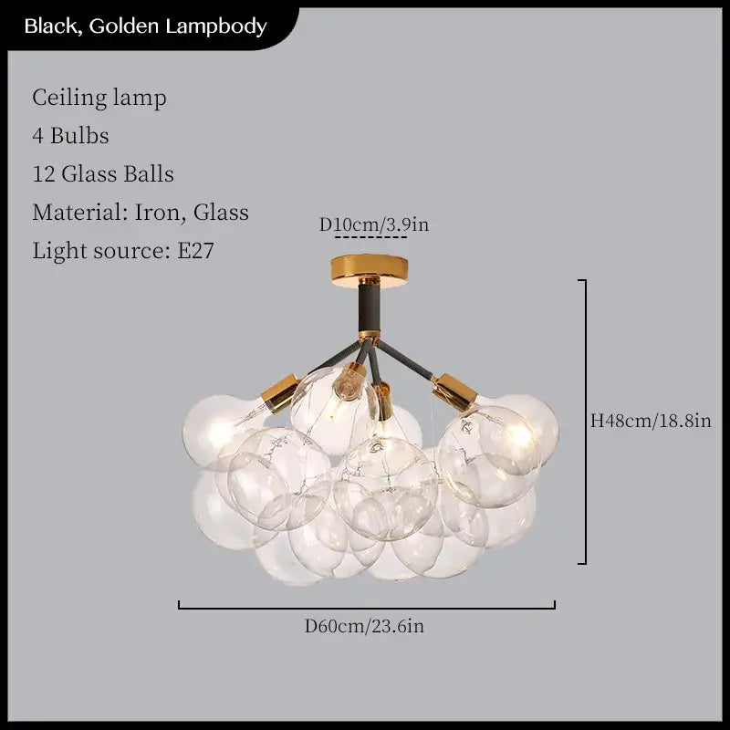 Black Gold Pendant Lights