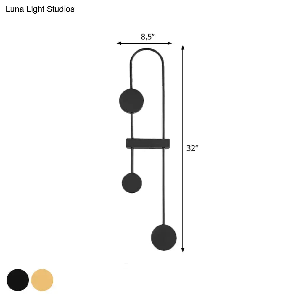 Black Gold Arched Sconce