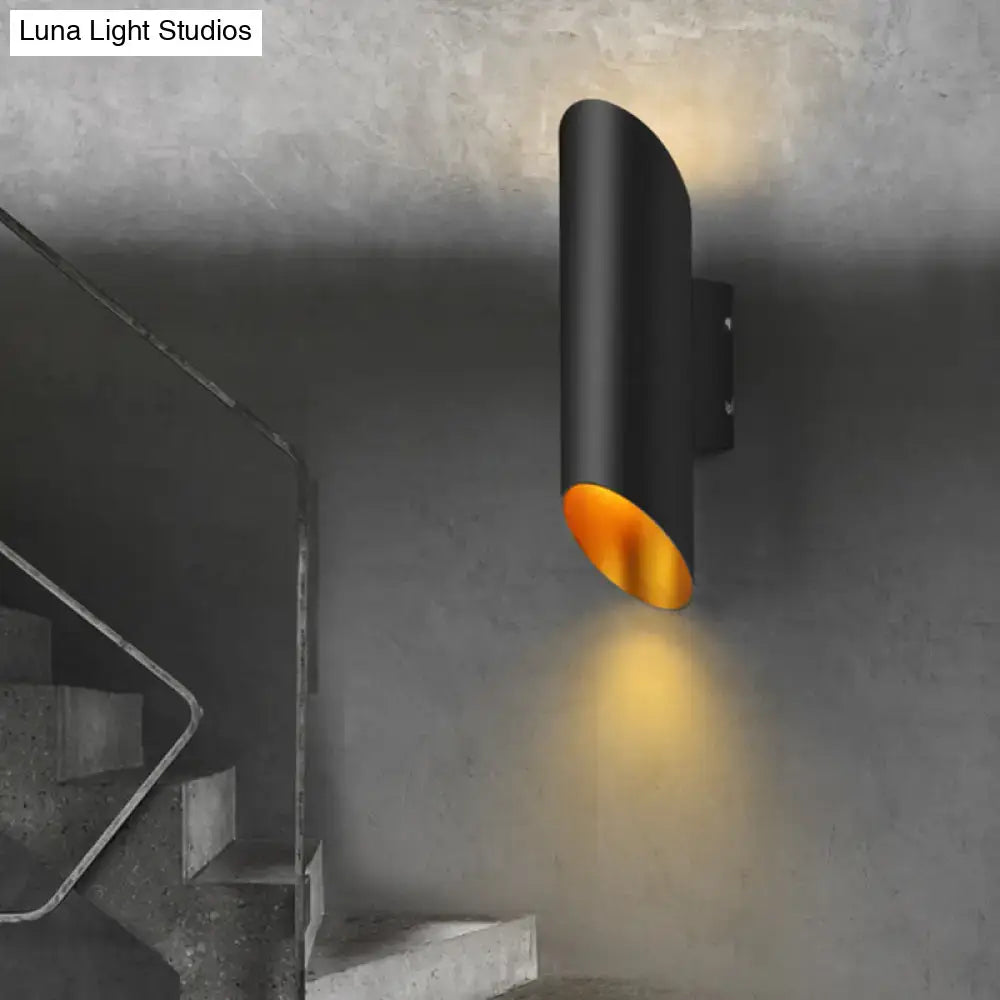 Black Gold Oblique Wall Light