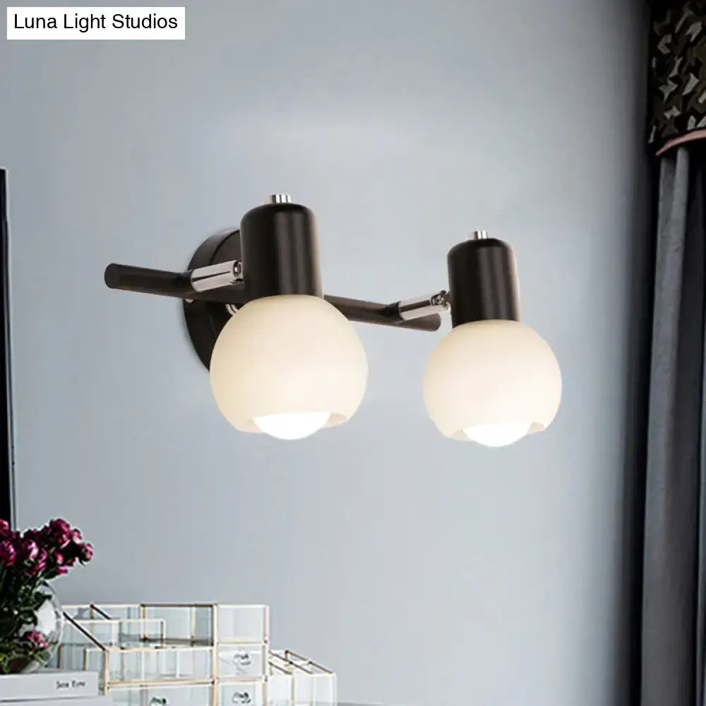 Black Opal Glass Wall Lamp