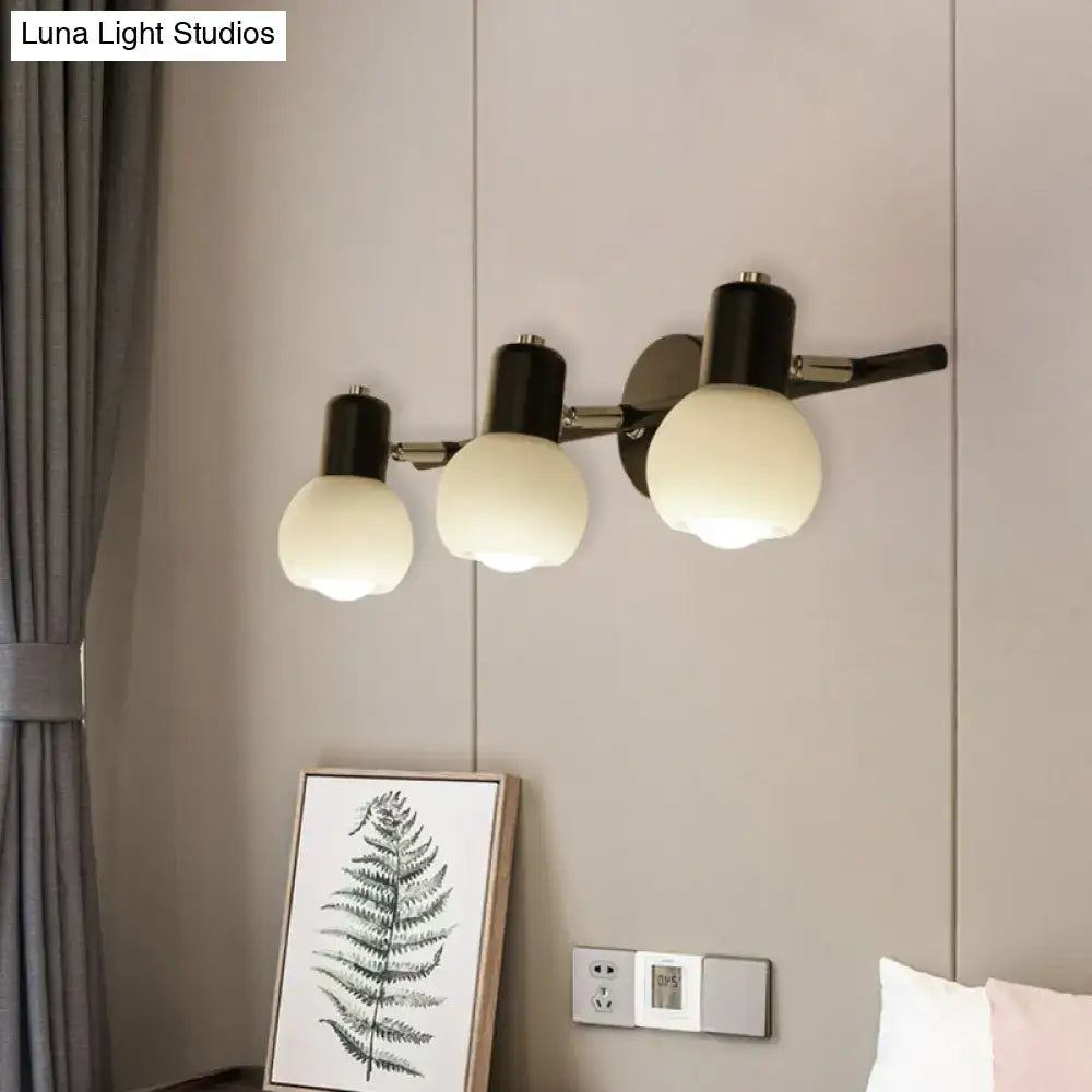 Black Opal Glass Wall Lamp