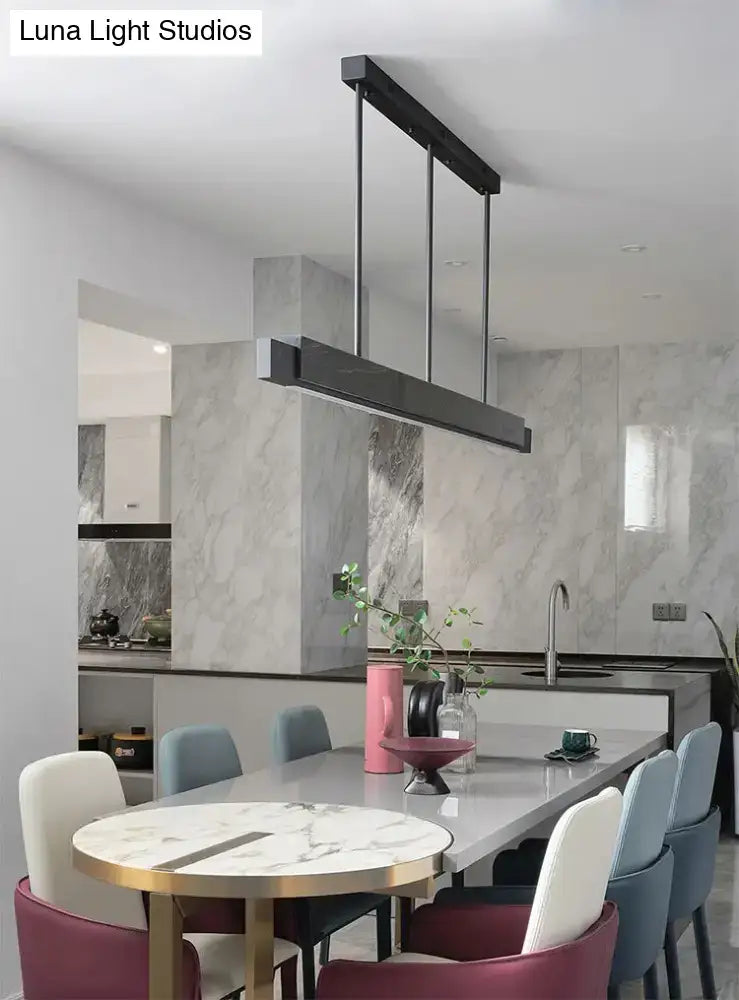 Black Marble Rectangular Light