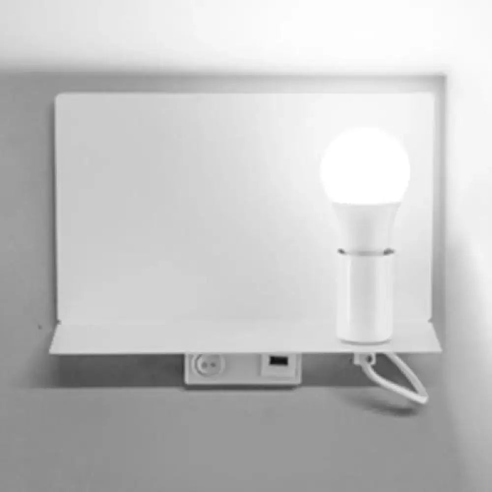 Black Metal Single-Bulb Study Wall Light