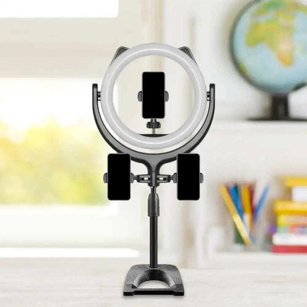 Black Silver Ring Light