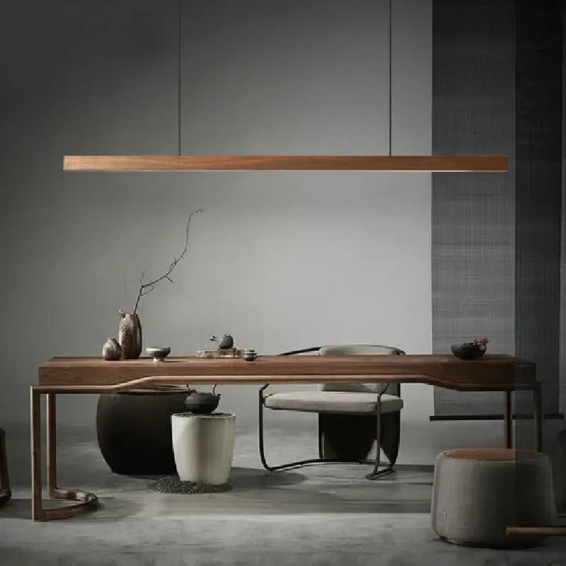 Walnut Log Pendant Light