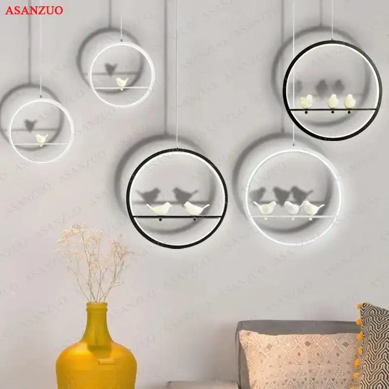 Black Bird Chandelier Light
