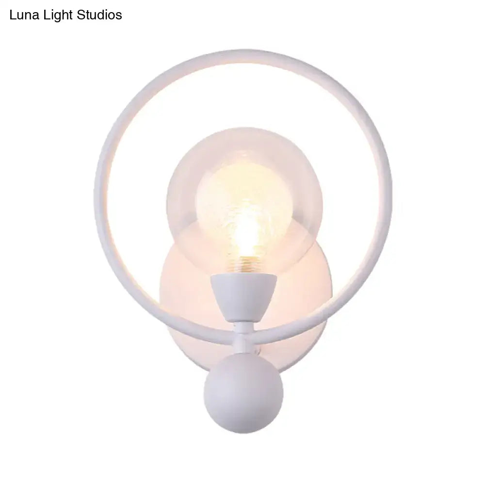 Black Glass Ball Wall Sconce