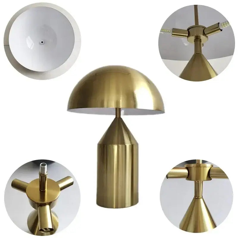 Black Iron Mushroom Lamp