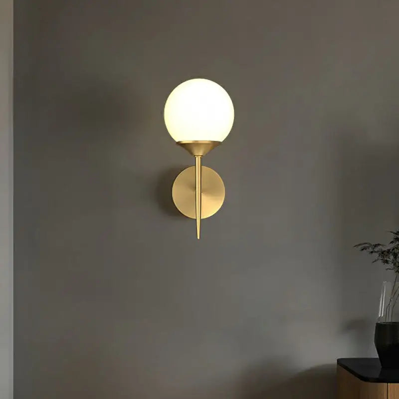 Brass Frosted Wall Lamp