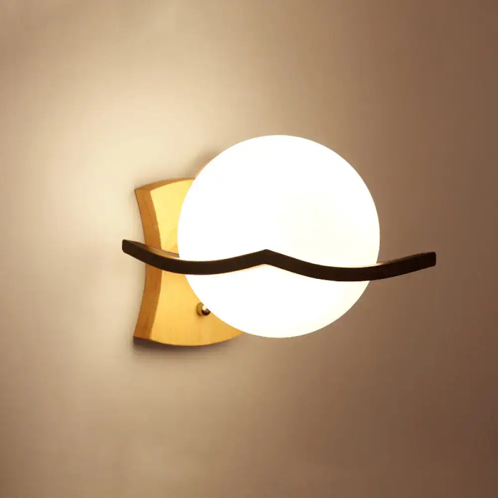 Wood Geometric Wall Sconce