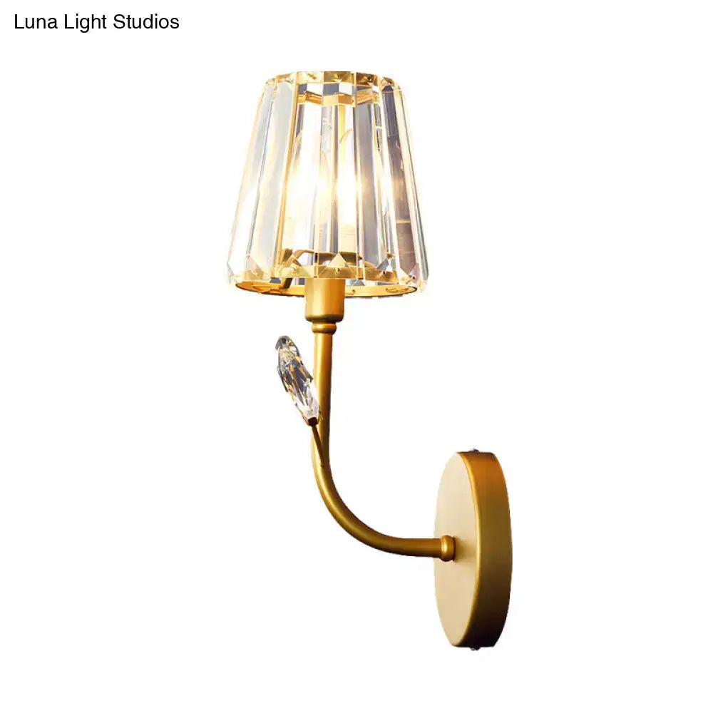 Brass Crystal Wall Light