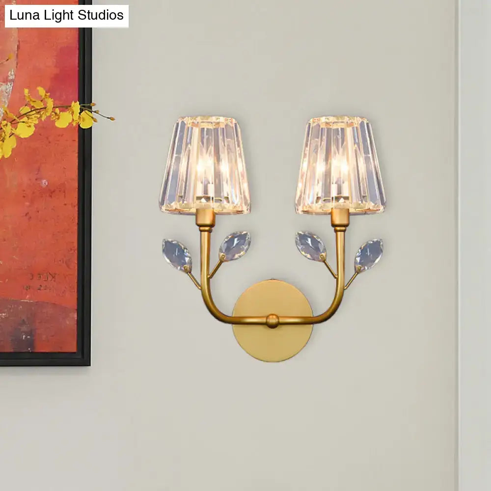 Brass Crystal Wall Light