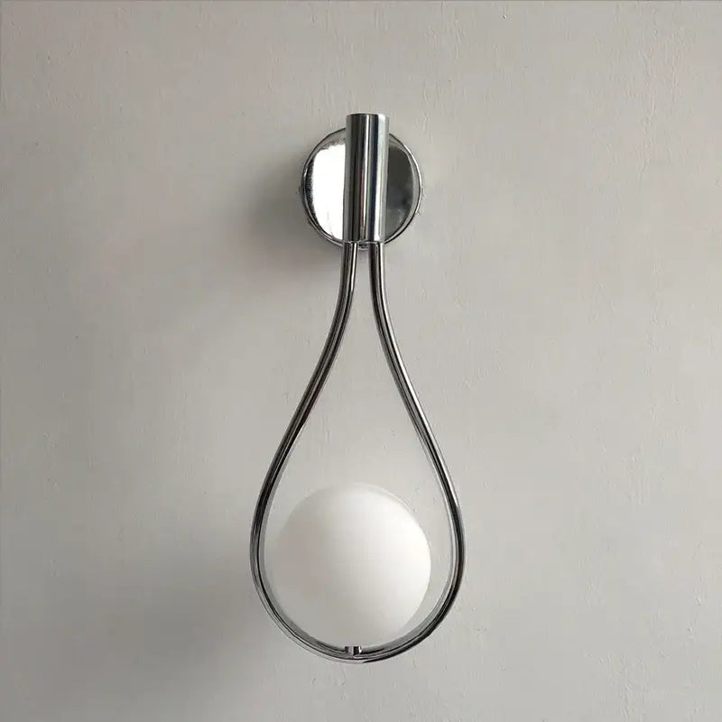 Brass Glass Ball Wall Sconce with LED Bulbs