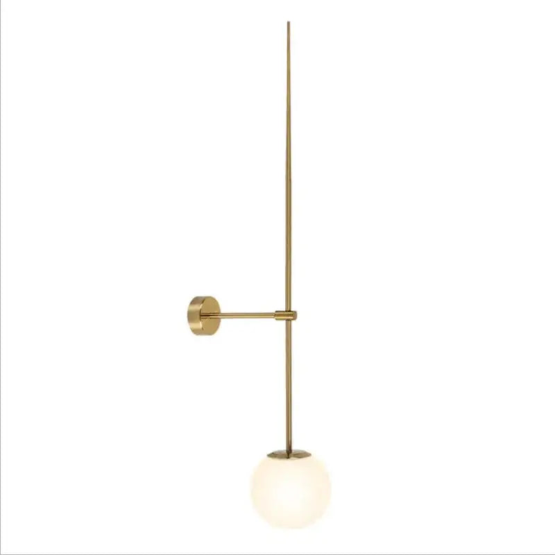 Brass Frosted Globe Sconce