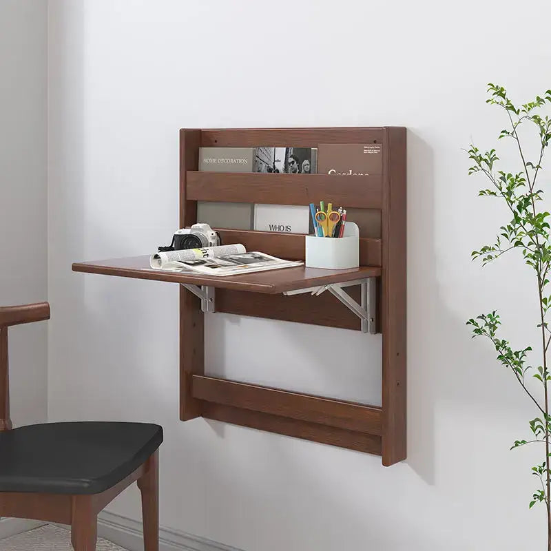 Brown Foldable Corner Desk
