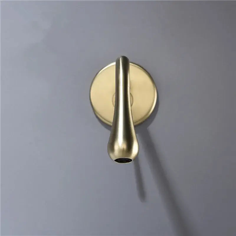 Brushed Gold Wall-Mounted Basin Faucet