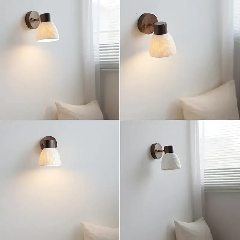 Walnut Ceramic Wall Light