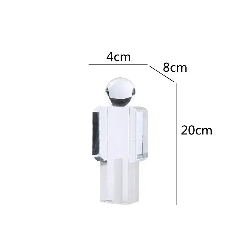 Chrome Crystal Man Figurine