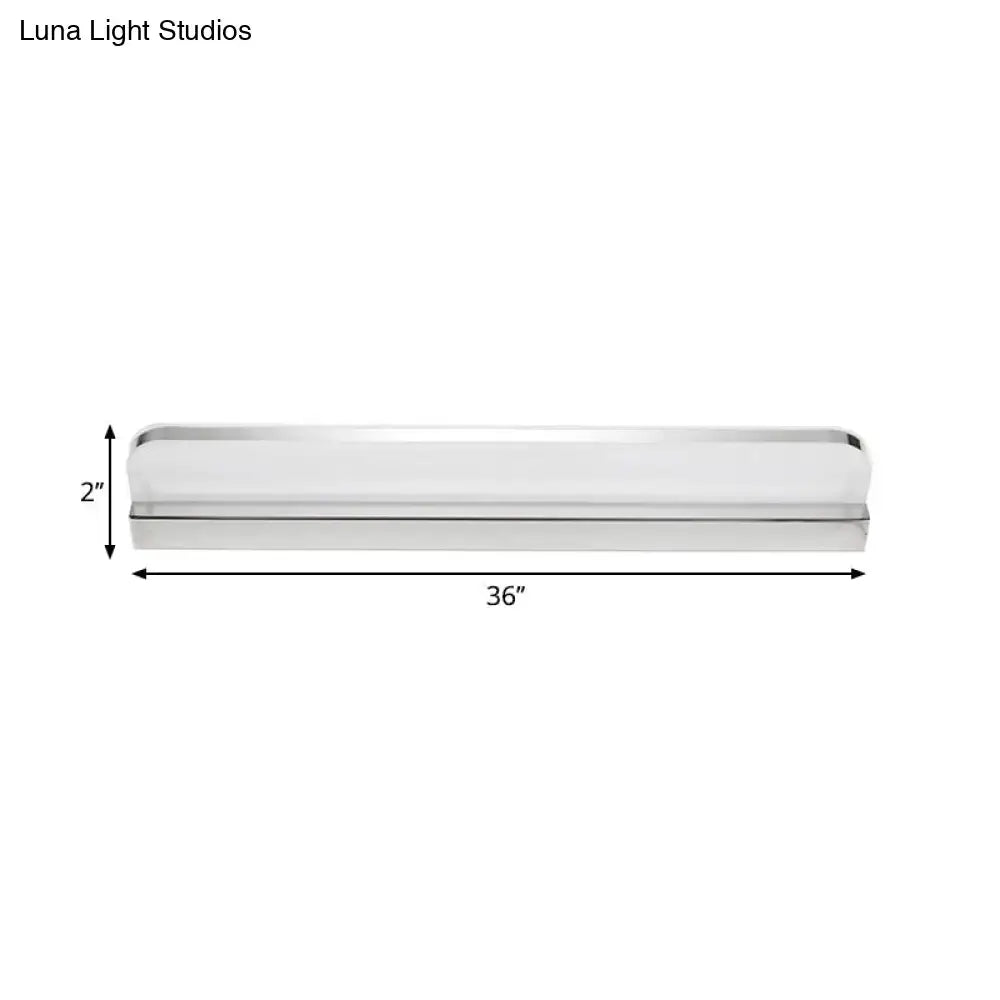 Chrome LED Vanity Light Seven Size Options