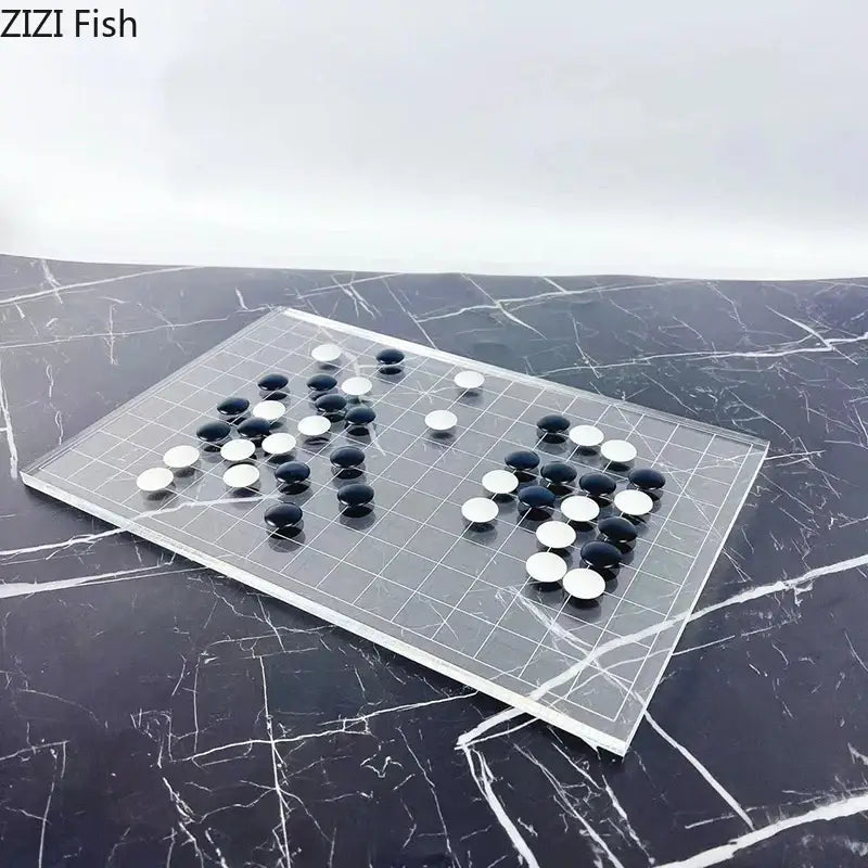 Clear Geometric Chess Set