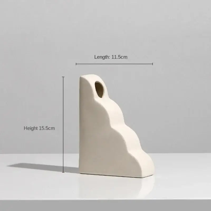 Cream Ceramic Art Vase