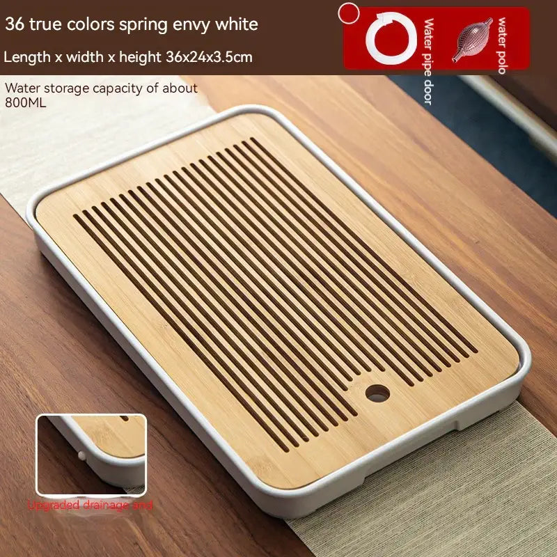Brown Bamboo Tea Tray 36x24cm