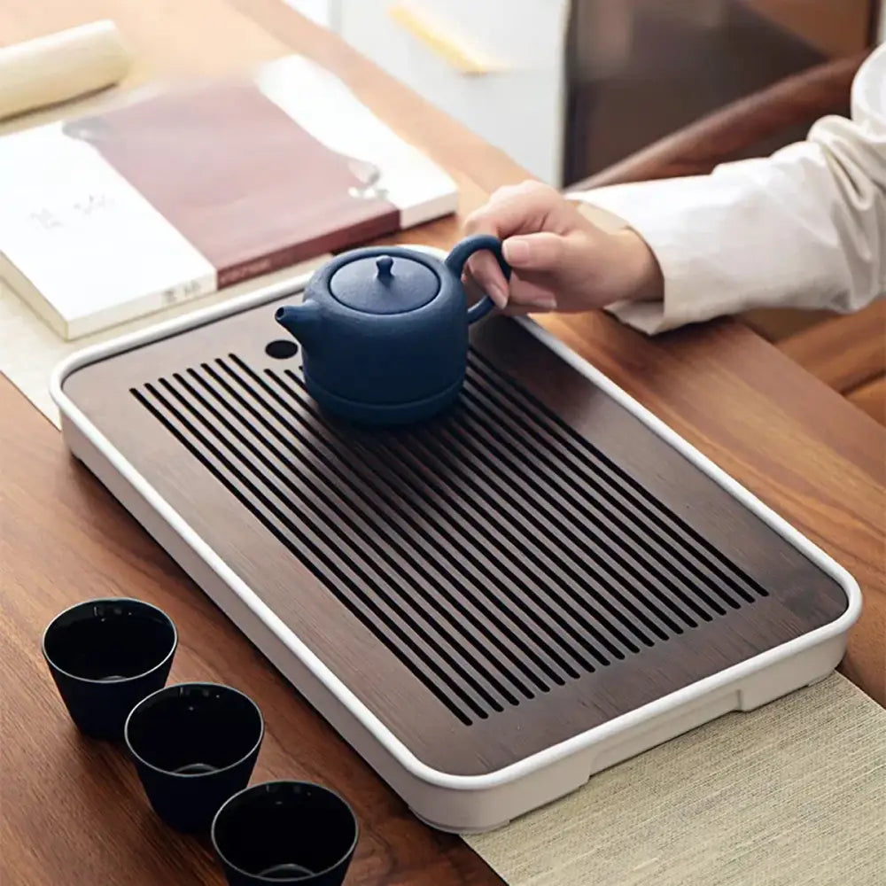 Brown Bamboo Tea Tray 36x24cm