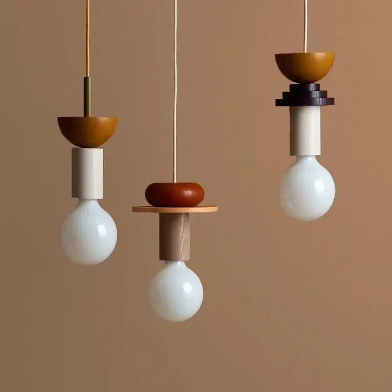 Wood Ceramic Pendant Light