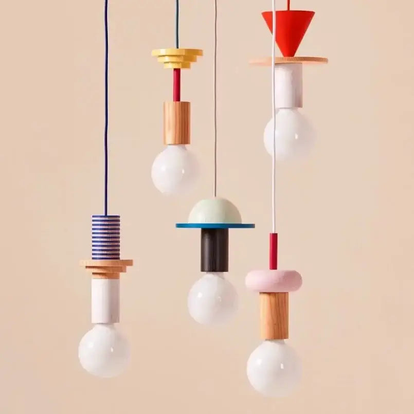 Wood Ceramic Pendant Light