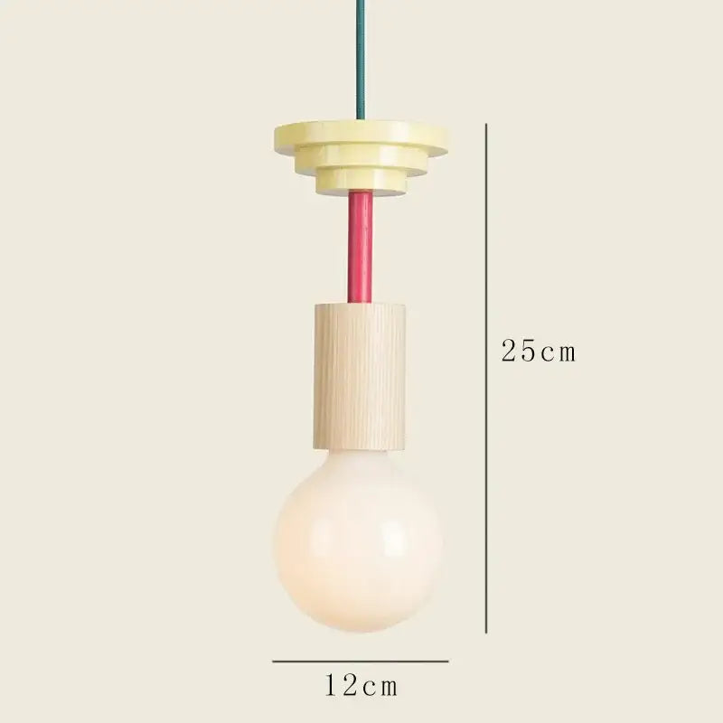 Wood Ceramic Pendant Light