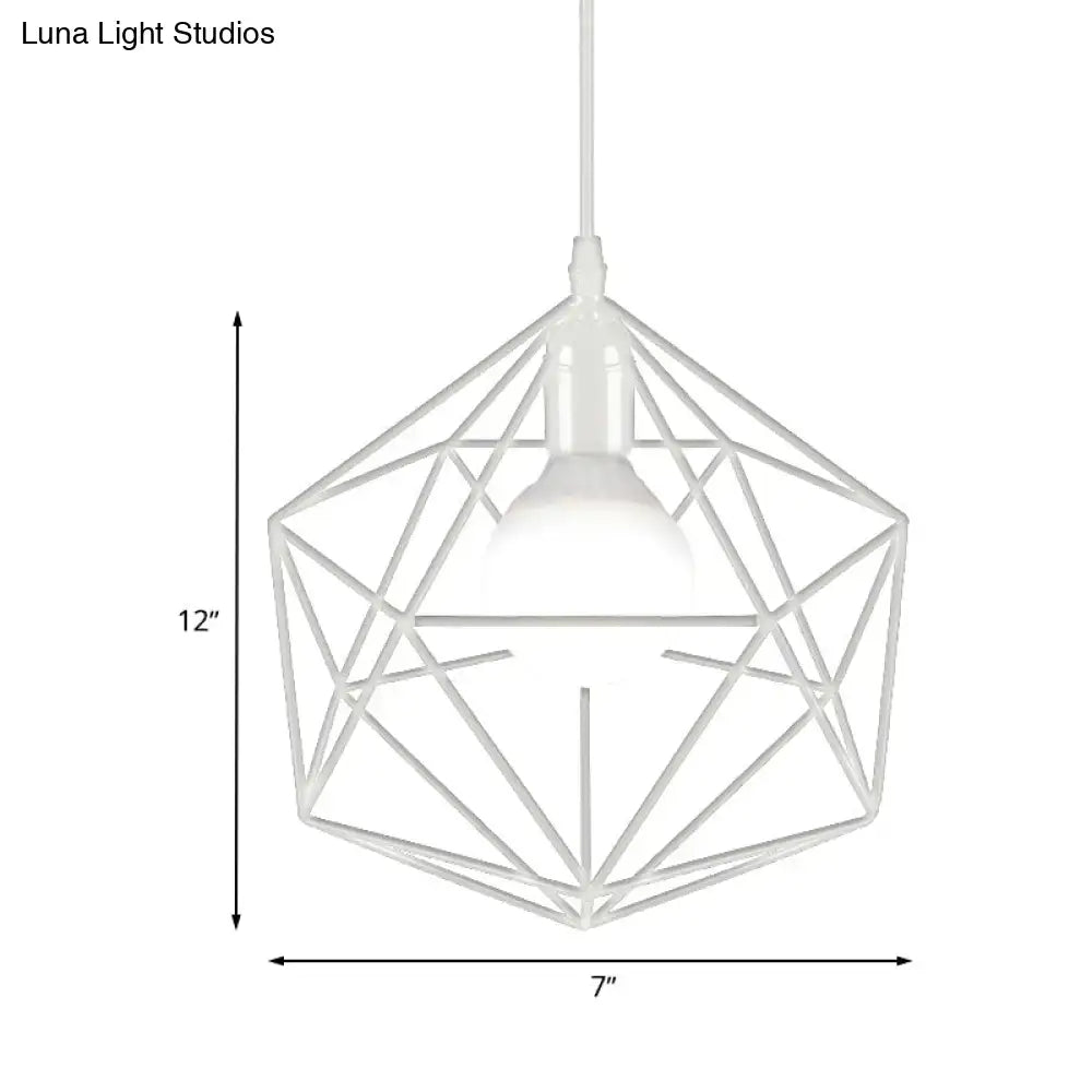 Black Geometric Metal Pendant