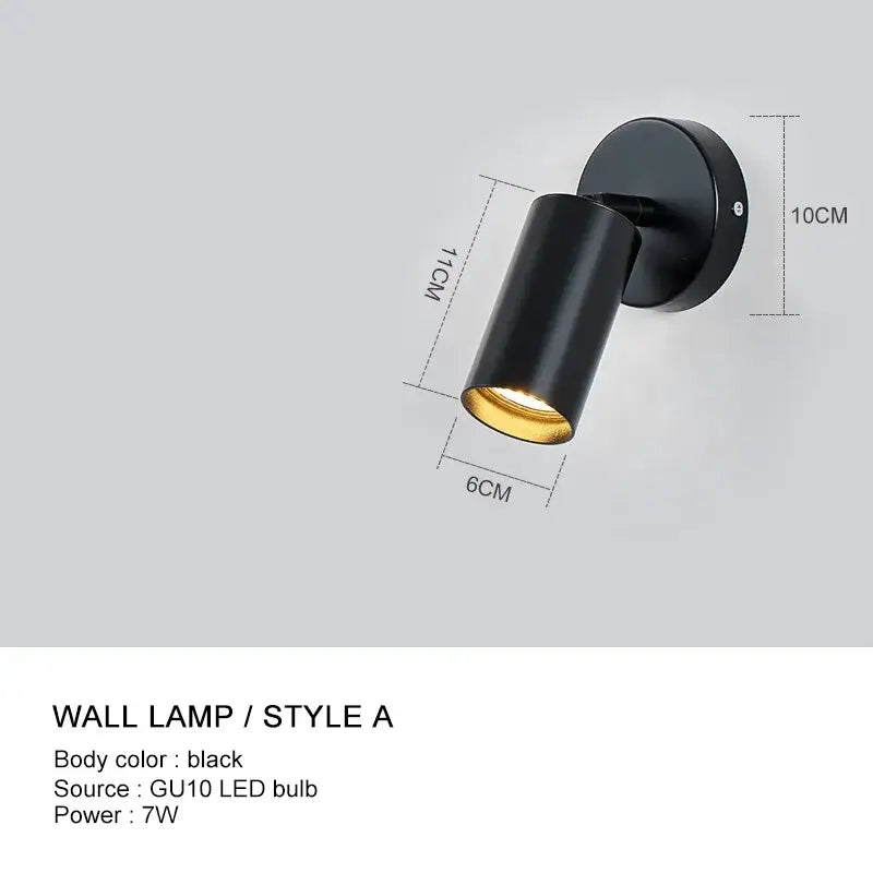 Brass Adjustable Wall Sconce for Bedside Reading